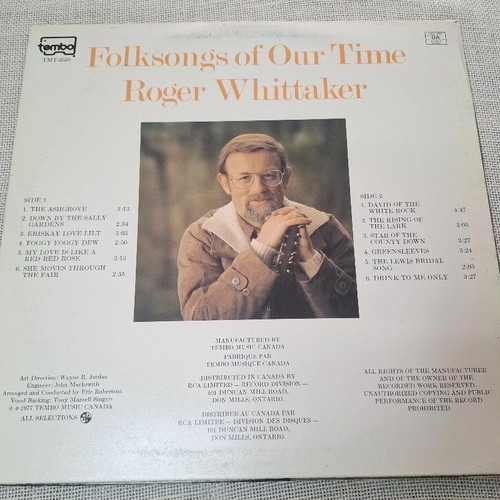 Roger Whittaker Folksongs Of Our Time LP