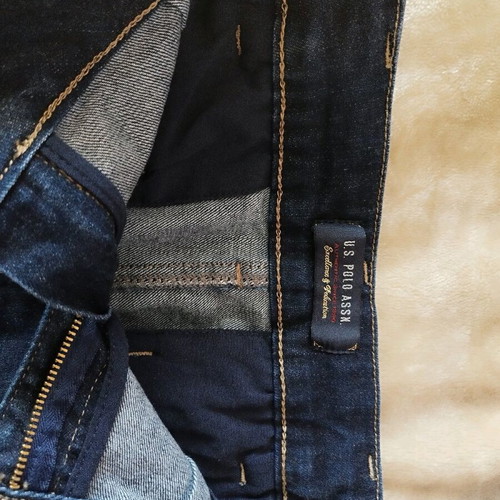 Denim skirt U.S. Polo Assn. like new, short with gold details