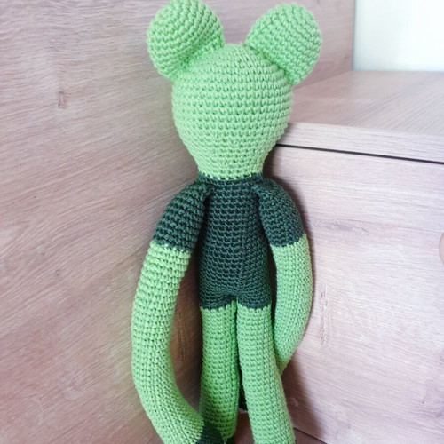 Amigurumi frog doll, handmade, soft cotton, hypoallergenic filling