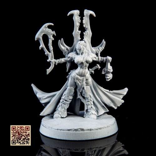Zariath, Tribe Leader figure new, Dark Fantasy, assembled and primed