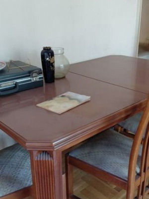 Dining set solid wood with extension, like new