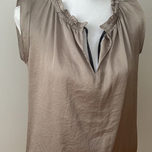 Esprit satin blouse S/M like new, beige