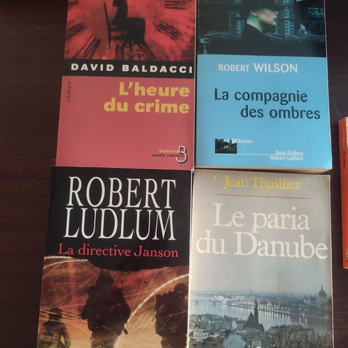 French mystery and adventure books like new, pack of 4, large size