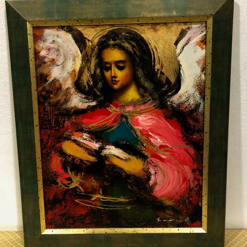 Gatzonis oil painting Angel used 50x60cm with frame