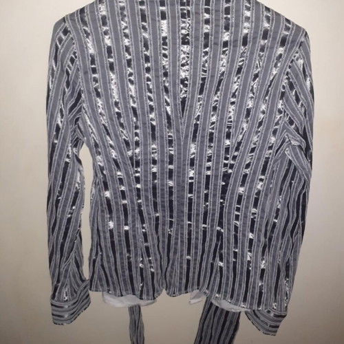 Nara Camicie shirt like new, grey and silver with belt