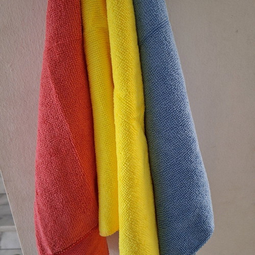 Labico microfiber cloth new, set of 3, coral, blue, yellow