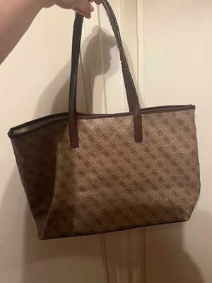 Guess shoulder bag used, beige and brown