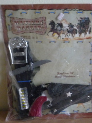 Cowboy set pistol-belt with Greek Tsiotas knife new