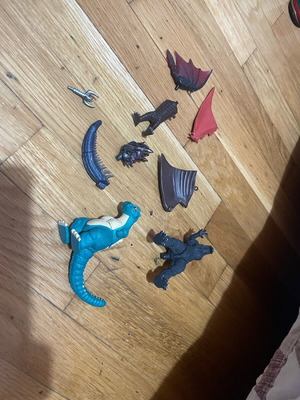 Godzilla mini figures used, parts from old Bandai sets