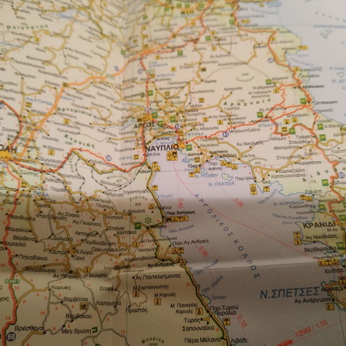 Huge 1996 Road Map of Greece new
