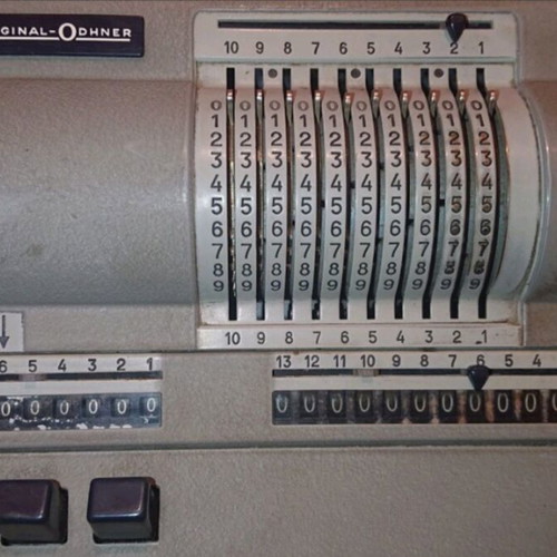 Original-Odhner vintage hand calculator used