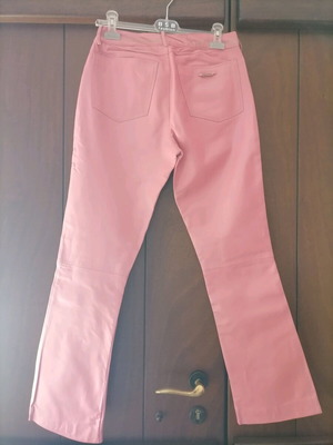 Versace leather pants pink like new no 28