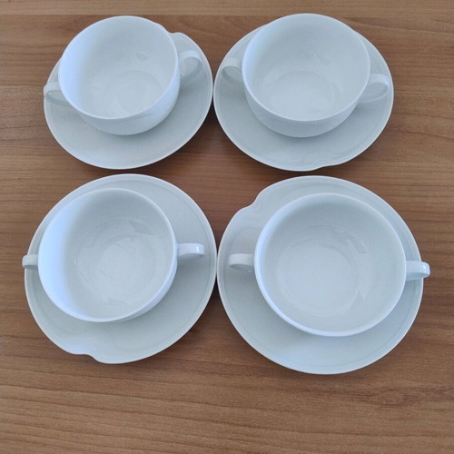 A.K.Kaizer Germany set of 4 luxury porcelain consommé bowls like new