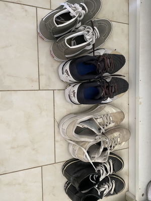Vans shoes size 43 and multicolor shoes size 44 used