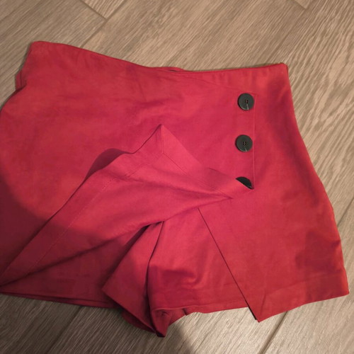 Zara red suede skort like new