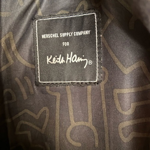 Herschel backpack special edition with Keith Haring print like new, khaki and black