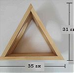  Ξύλινο Επιτοίχιο Τρίγωνο Ράφι Γάτας