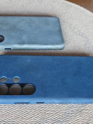 Alcantara cases for Samsung S25 Ultra new, gray and blue, pack of 2 plus gift