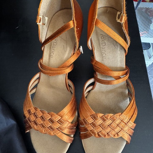 Fok Dance Latin Dance Shoes EU Size 37, like new, orange copper