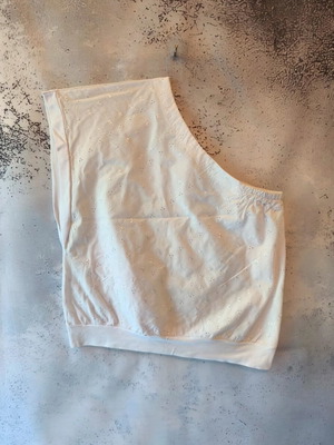 Women's One Shoulder Blouse white, used, size M