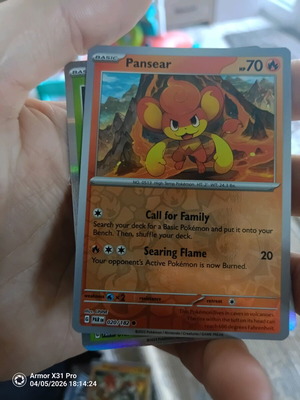 Pokemon Pansear (PAR 020) like new Paradox Rift Holo