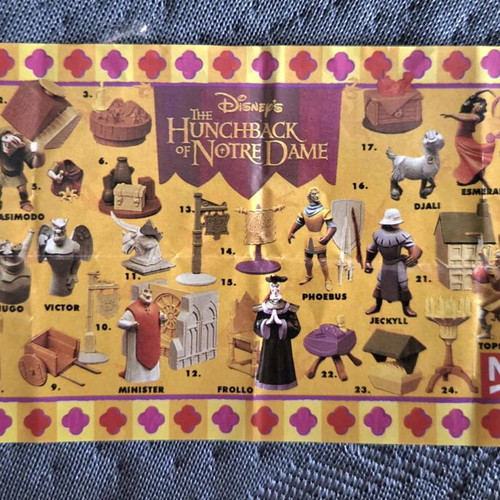 Nestle sticker used with figures of The Hunchback of Notre Dame