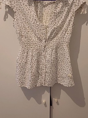 Φλοραλ πουκάμισο μέγεθος S άσπρο