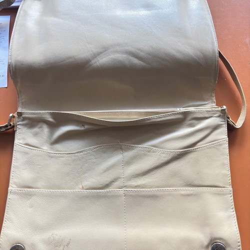 Leather shoulder bag used, genuine leather with large capacity