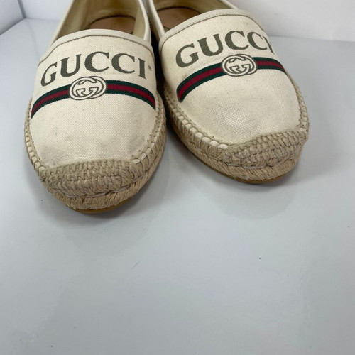 Gucci Beige Canvas Espadrilles Size 39 Like New