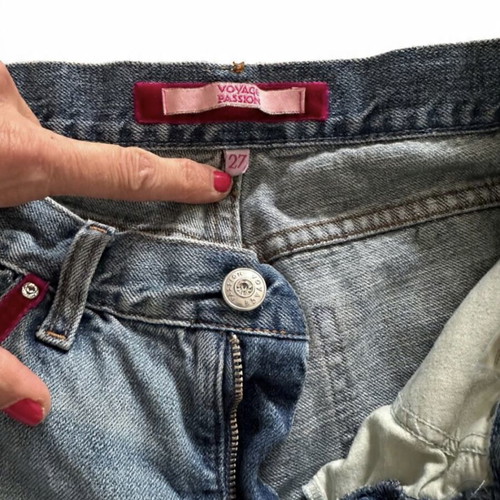 Y2K flare jeans Voyage Passion like new with purple shades and gold details