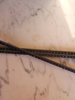Vintage rulers 3 pieces 40 cm black color new