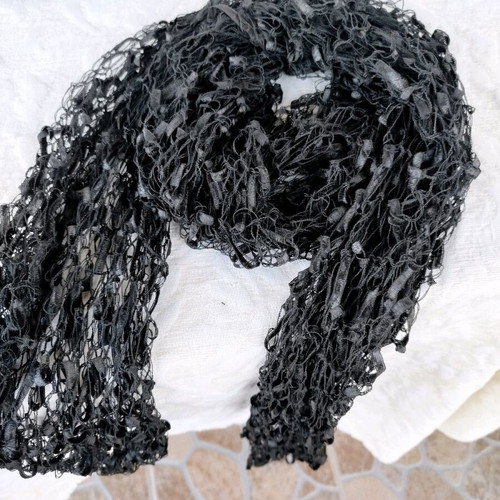 Handmade spring formal scarf/shawl new, black