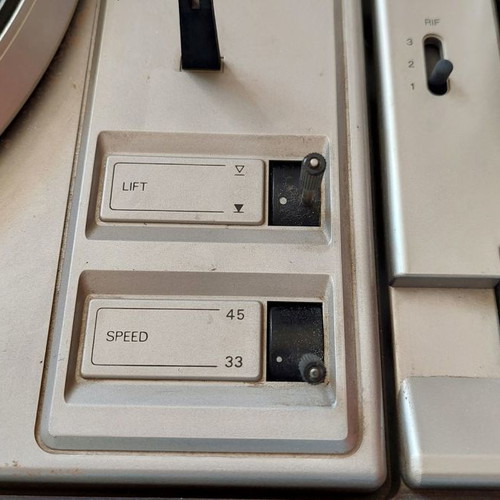 Vintage Hi-Fi turntable, cassette player and stereo radio Philips used from 1978