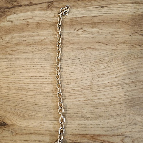 Cable link chain bracelet unisex, like new, gold tone