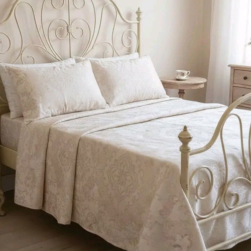 Vintage large white blanket 2×280 cm new