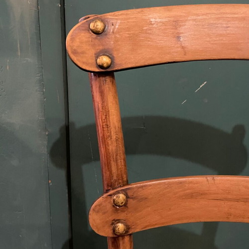 Set of 3 used vintage wooden chairs with cane seats needing repair
