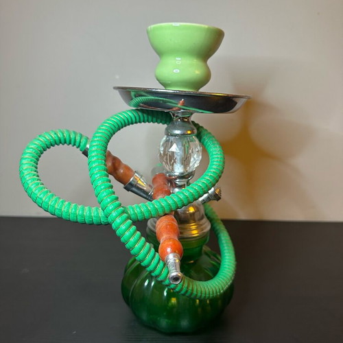Hookah new unused 25cm with glass base and metal