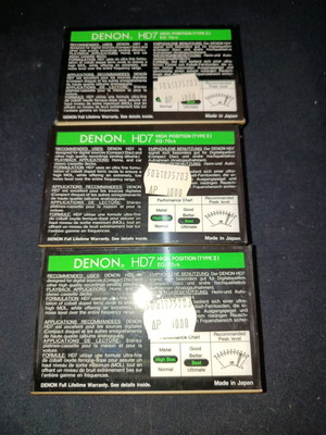 Κασέτες ήχου Denon HD7 60 πακέτο 3 σαν καινούργιες