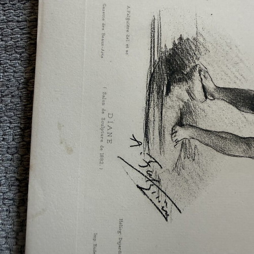 Engraving used, old authentic, 19 x 28 cm