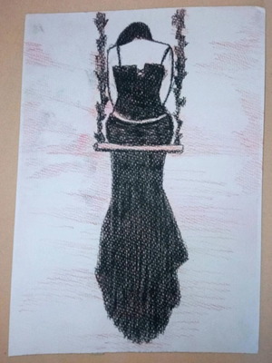Watercolor and charcoal painting made to order 20x29