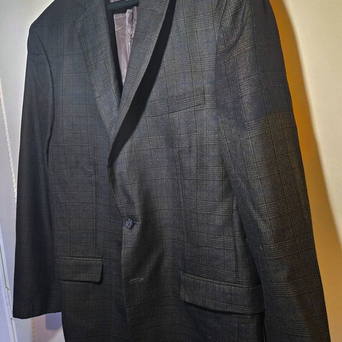 Authentic Calvin Klein men's brown jacket with stripe pattern size L like new