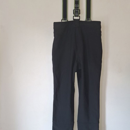Ski pants M/38/10 black with removable suspenders like new