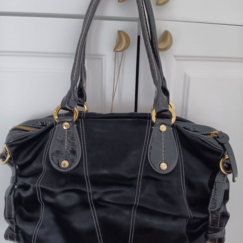 Hogan women's black patent leather handbag like new