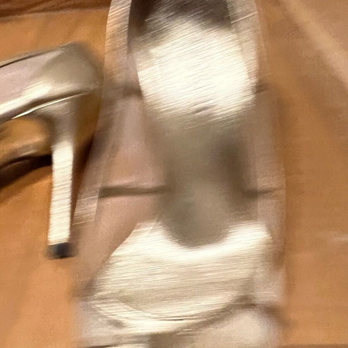 Dolce & Gabbana peep toe gold heels like new, size 39