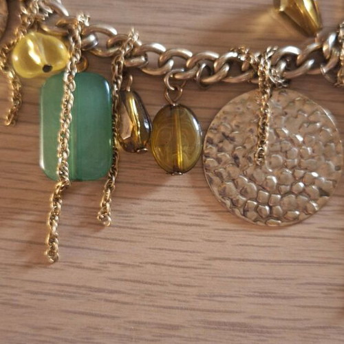Original bracelet new multicolored, gold-tone