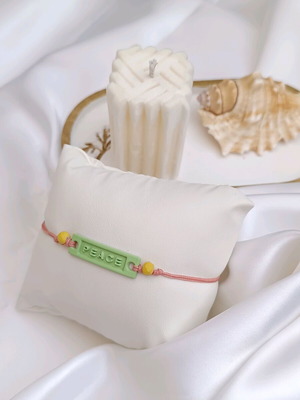 Summer bracelet handmade from scratch in pastel colors for girls