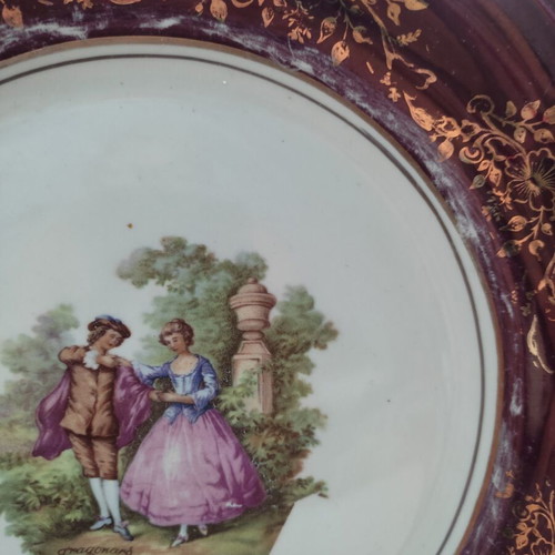 Polish porcelain platter 30 cm used, from 1960