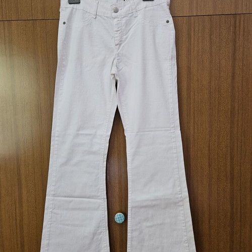 Flared pants Damaged Jeans white new, size M 38 10