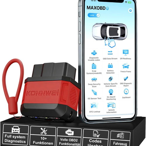 Konnwei KW906 OBD2 Diagnostic Scanner Bluetooth 5.2 New