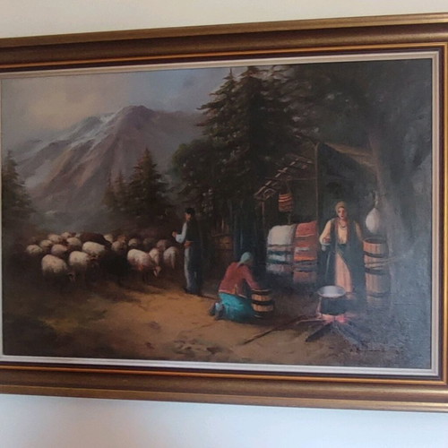 Oil painting pastoral by Karasmailis like new